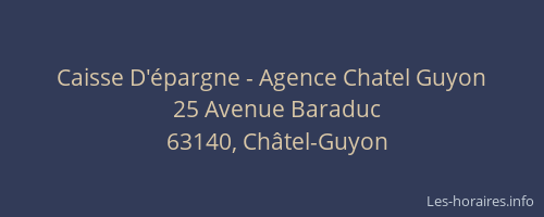 Caisse D'épargne - Agence Chatel Guyon