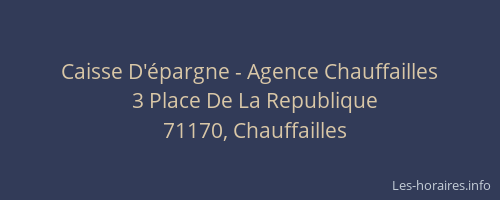 Caisse D'&eacute;pargne - Agence Chauffailles