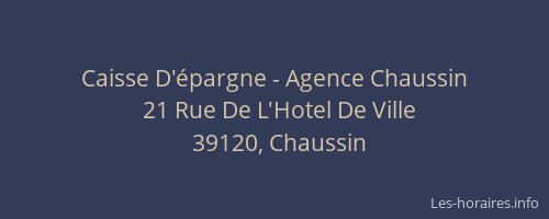 Caisse D'épargne - Agence Chaussin