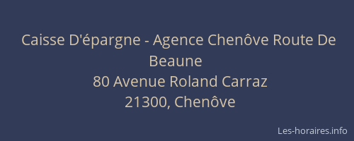 Caisse D'épargne - Agence Chenôve Route De Beaune