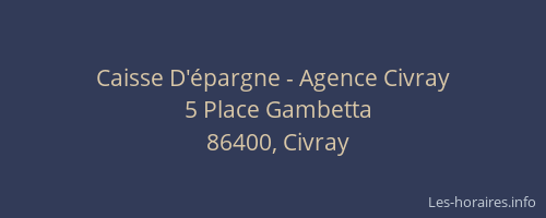 Caisse D'épargne - Agence Civray
