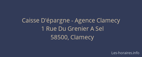 Caisse D'&eacute;pargne - Agence Clamecy