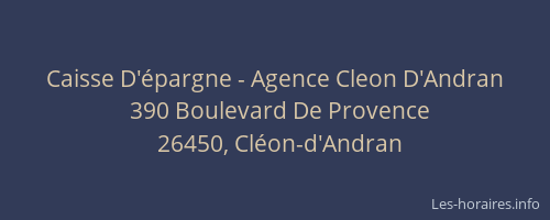 Caisse D'épargne - Agence Cleon D'Andran
