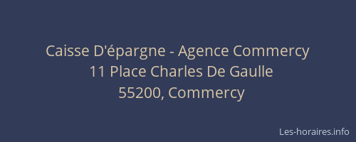 Caisse D'&eacute;pargne - Agence Commercy