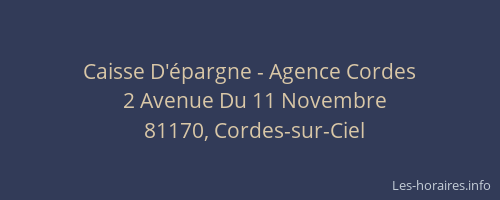 Caisse D'épargne - Agence Cordes