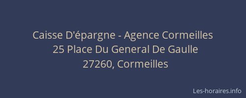 Caisse D'&eacute;pargne - Agence Cormeilles