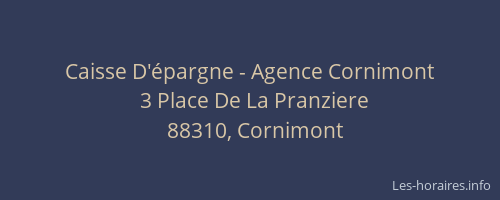 Caisse D'épargne - Agence Cornimont