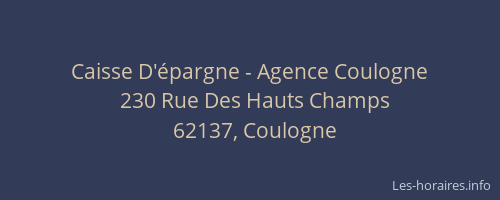Caisse D'épargne - Agence Coulogne