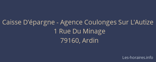 Caisse D'épargne - Agence Coulonges Sur L'Autize