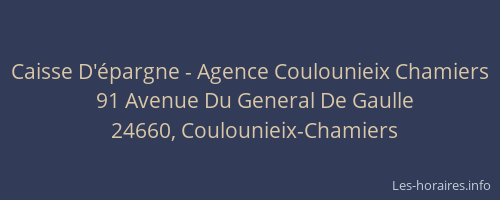 Caisse D'épargne - Agence Coulounieix Chamiers
