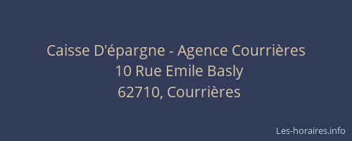 Caisse D'&eacute;pargne - Agence Courri&egrave;res
