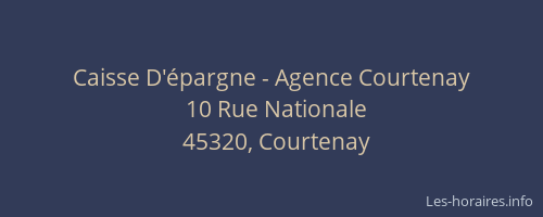 Caisse D'&eacute;pargne - Agence Courtenay