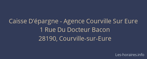 Caisse D'&eacute;pargne - Agence Courville Sur Eure