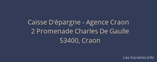 Caisse D'épargne - Agence Craon