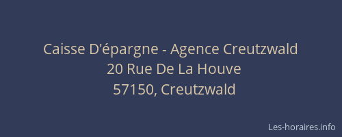 Caisse D'&eacute;pargne - Agence Creutzwald