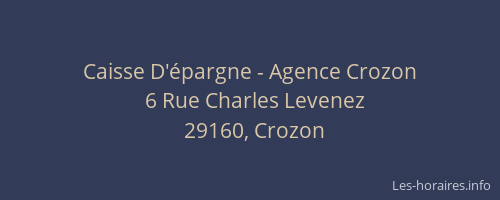 Caisse D'&eacute;pargne - Agence Crozon