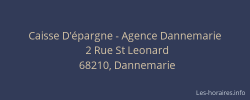 Caisse D'épargne - Agence Dannemarie