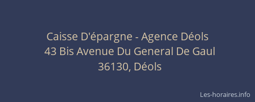 Caisse D'épargne - Agence Déols