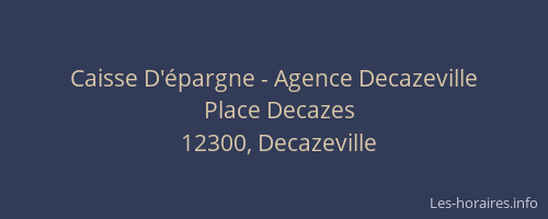Caisse D'épargne - Agence Decazeville