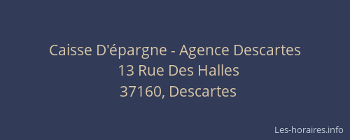 Caisse D'épargne - Agence Descartes