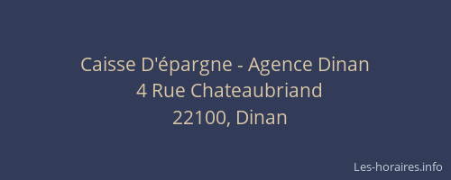 Caisse D'épargne - Agence Dinan