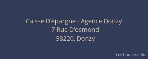 Caisse D'&eacute;pargne - Agence Donzy