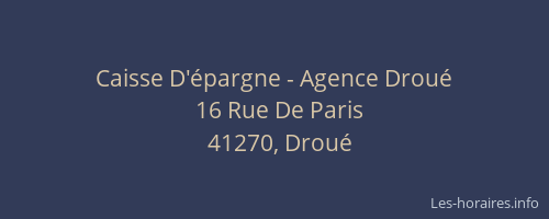 Caisse D'épargne - Agence Droué
