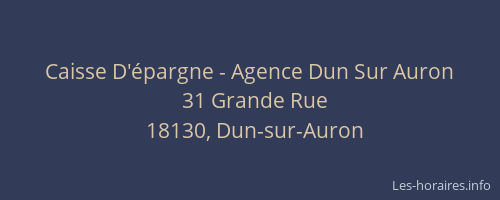 Caisse D'épargne - Agence Dun Sur Auron