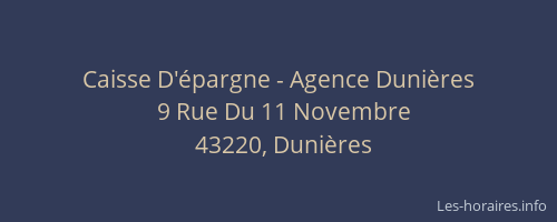 Caisse D'&eacute;pargne - Agence Duni&egrave;res