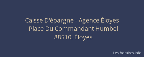 Caisse D'épargne - Agence Éloyes