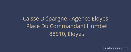 Caisse D'&eacute;pargne - Agence &Eacute;loyes