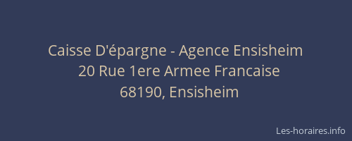 Caisse D'épargne - Agence Ensisheim