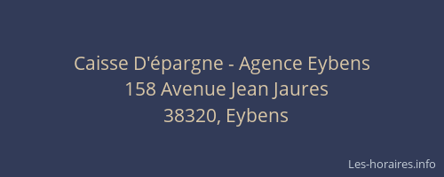 Caisse D'&eacute;pargne - Agence Eybens