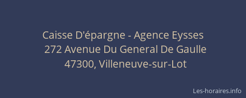 Caisse D'épargne - Agence Eysses