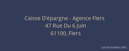 Caisse D'&eacute;pargne - Agence Flers