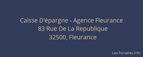 Caisse D'épargne - Agence Fleurance