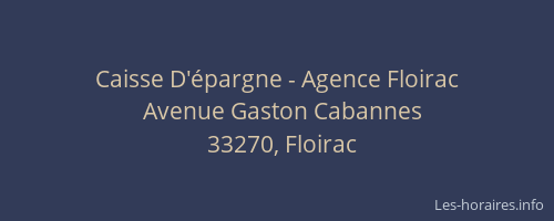 Caisse D'épargne - Agence Floirac