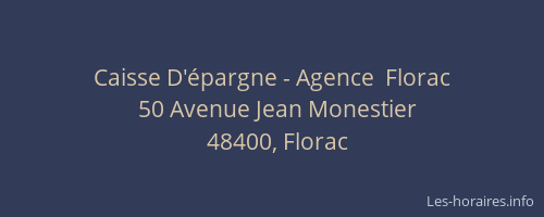 Caisse D'&eacute;pargne - Agence  Florac