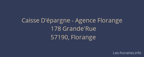 Caisse D'&eacute;pargne - Agence Florange
