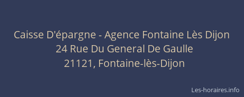 Caisse D'épargne - Agence Fontaine Lès Dijon