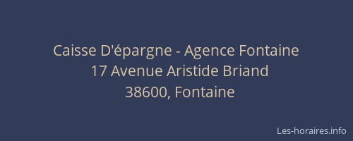 Caisse D'épargne - Agence Fontaine