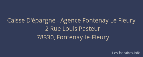 Caisse D'épargne - Agence Fontenay Le Fleury