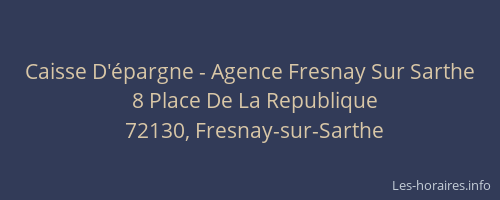 Caisse D'épargne - Agence Fresnay Sur Sarthe