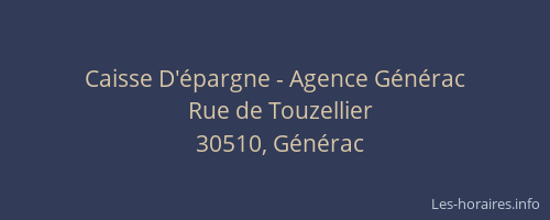 Caisse D'épargne - Agence Générac