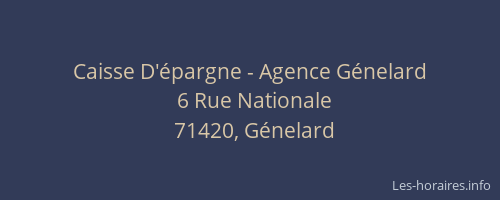 Caisse D'épargne - Agence Génelard