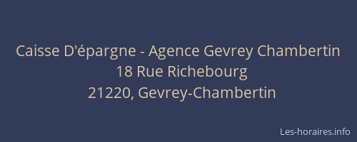 Caisse D'épargne - Agence Gevrey Chambertin