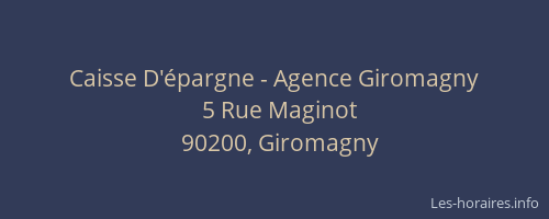 Caisse D'épargne - Agence Giromagny