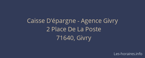 Caisse D'épargne - Agence Givry