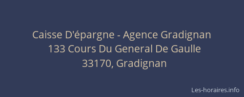 Caisse D'&eacute;pargne - Agence Gradignan