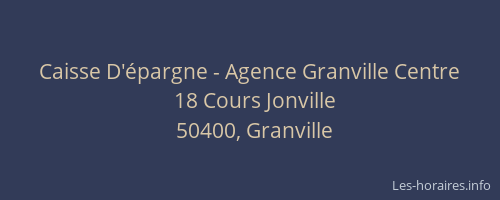 Caisse D'épargne - Agence Granville Centre